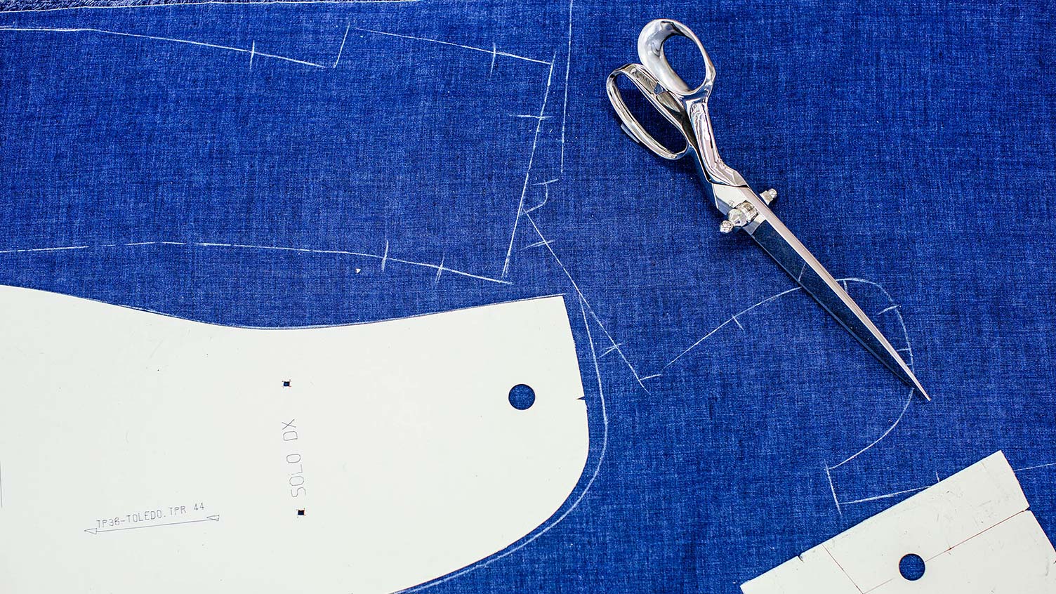 Image of scissors on fabric