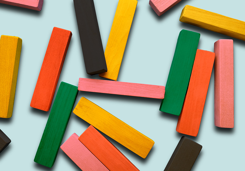 picture of colourful sticks