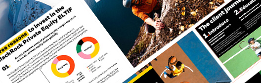 Front page of a brochure