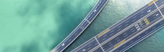 Highroad over a river