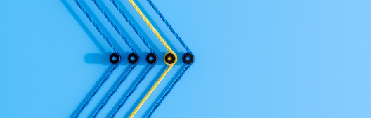 Ropes over a blue wall