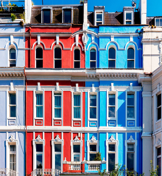 Bright coloured street