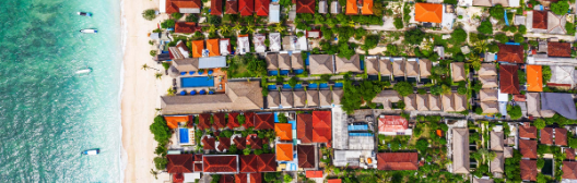 A aerial view of a city