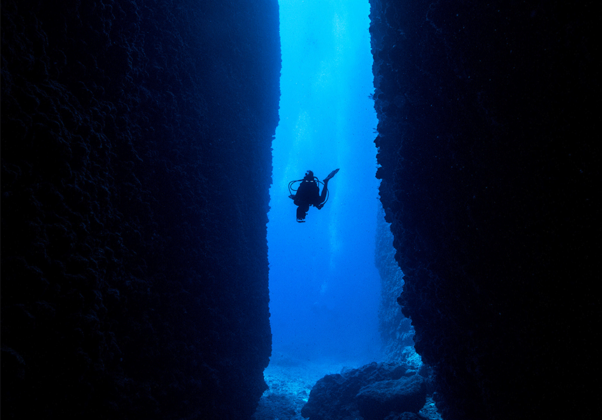 Bild einer tauchenden Person