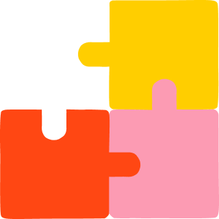 Piktogramm von Puzzleteilen