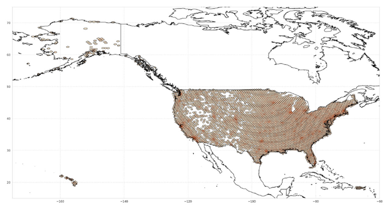 Map of 1.8M U.S. company locations linked to 8,750 tradable firms using machine learning mapping.