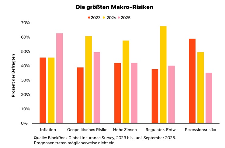 Grafik zu den größten Marktrisiken wie z.B. Inflation und Regulatorik