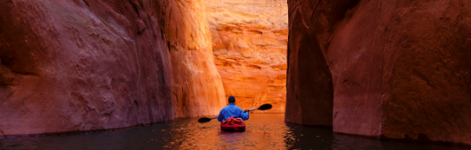 Kayak in a cave