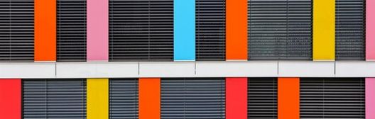 Colourful building wall