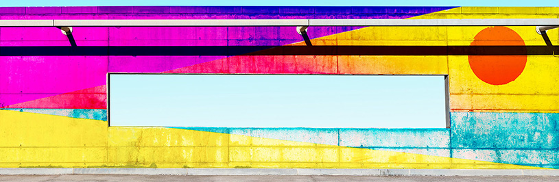 Mauer mit Grafitikunst