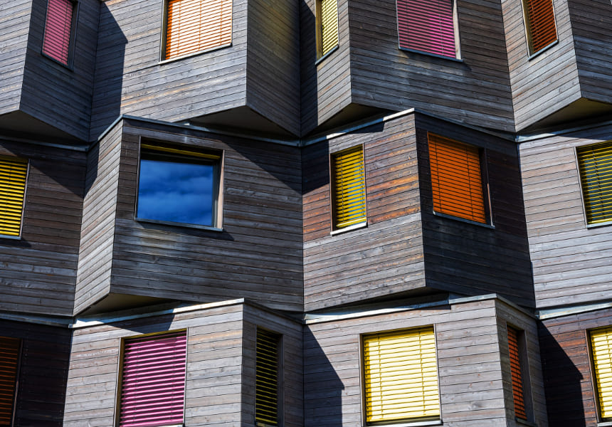 Outside of a colourful building in Germany