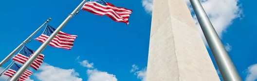 USA flags banner