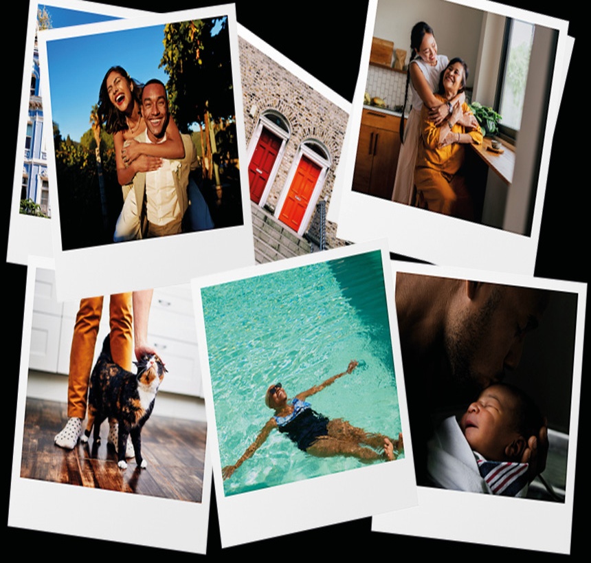 Group of polaroid images