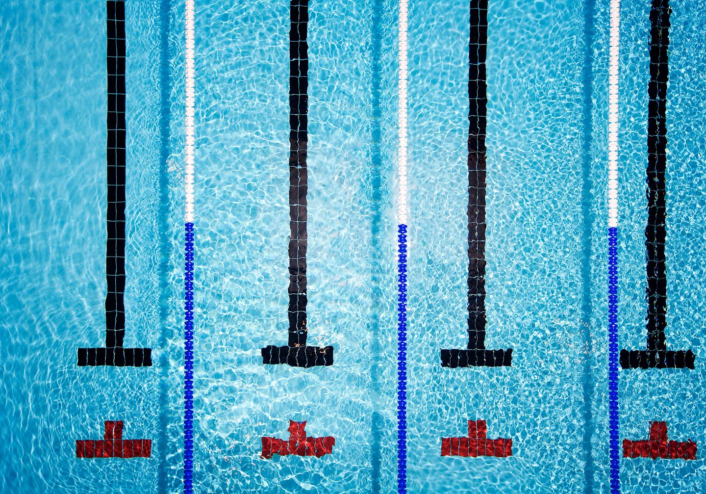 Overhead view of a swimming pool