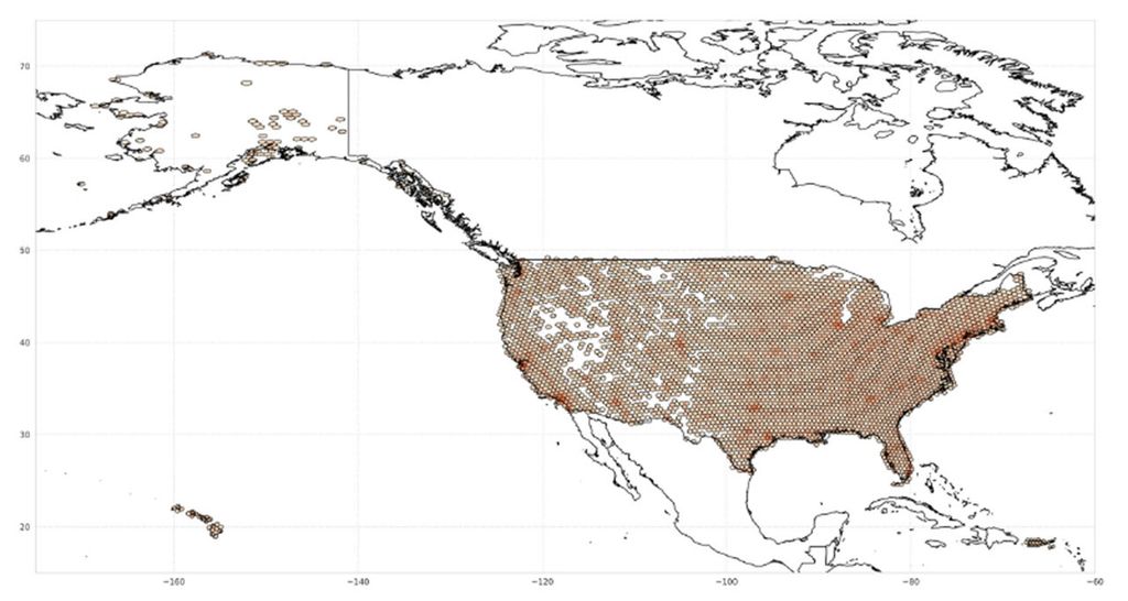 Map of 1.8M U.S. company locations linked to 8,750 tradable firms using machine learning mapping.