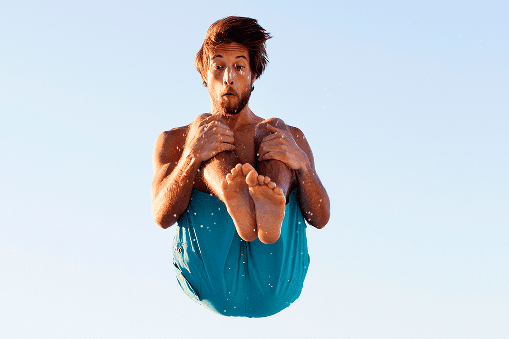 man swimming
