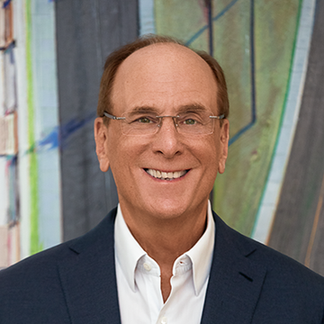 Image of Larry Fink, Image courtesy of Jerry Goldberg and BlackRock. Artwork copyright Wayne Thiebaud, 1977-1978, all rights reserved by artist. 