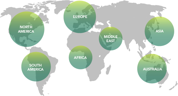 世界約30カ国、70都市に拠点を配置